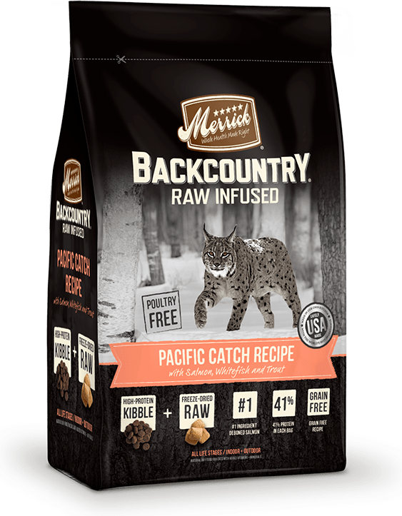 Merrick Backcountry - Raw Infused - Pacific Catch Recipe